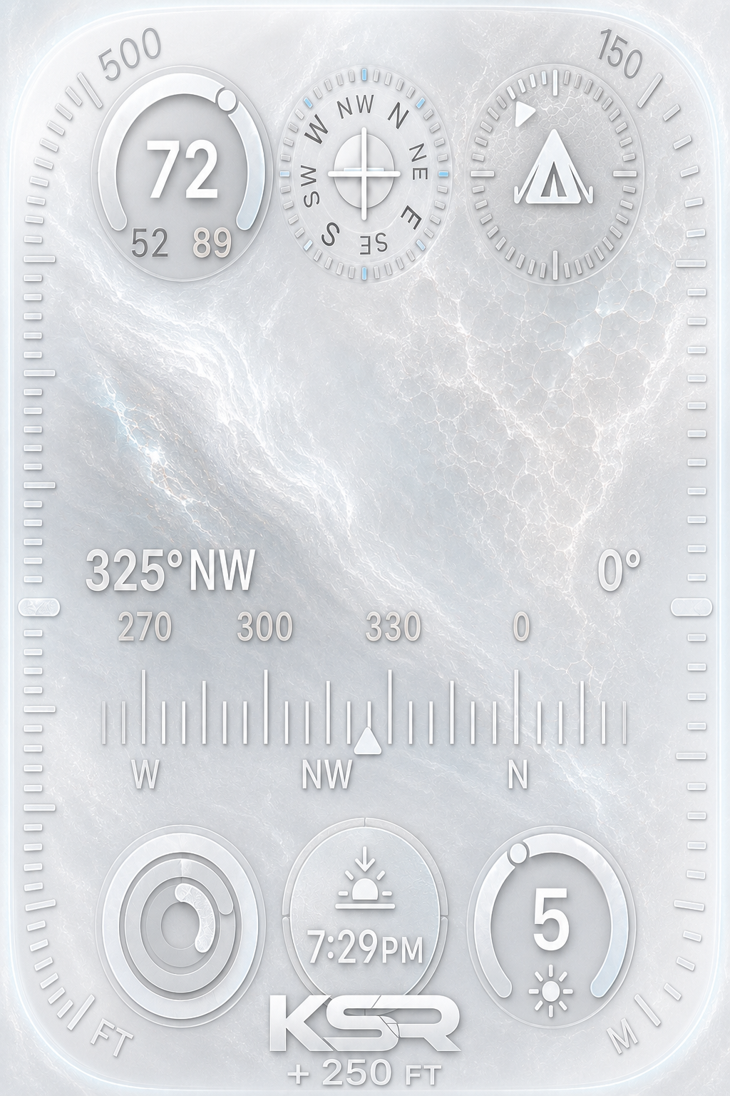 KSR Apple Watch face in white